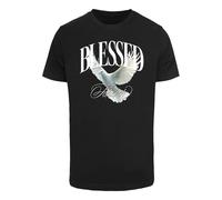 T-Shirt MISTERTEE "MisterTee Blessed Forever Tee", Jungen, Gr. M, schwarz, 100% Baumwolle, bedruckt, normal, Rundhals, Shirts T-Shirt (45380329-M) schwarz