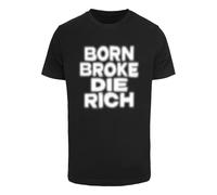 T-Shirt MISTERTEE "MisterTee Born And Die Tee", Herren, Gr. L, schwarz, 100% Baumwolle, bedruckt, normal, Rundhals, Shirts T-Shirt (83144858-L) schwarz