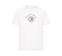 T-Shirt MISTERTEE "MisterTee Chase Your Dreams Sun And Moon Tee", Jungen, Gr. 110/116, weiß, 100% Baumwolle, bedruckt, relaxed fit, Rundhals, Shirts T-Shirt (23394136-110) weiß