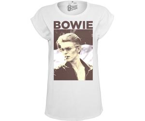 T-Shirt MISTERTEE "MisterTee Damen Ladies David Bowie Tee", Damen, Gr. XL, weiß, 100% Baumwolle, bedruckt, normal, Rundhals, Shirts T-Shirt (12447142-XL) weiß