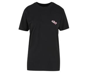 T-Shirt MISTERTEE "MisterTee Damen Ladies F U Tee", Damen, Gr. M, schwarz, 100% Baumwolle, unifarben, normal, Rundhals, Shirts T-Shirt (44696610-M) schwarz