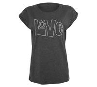 Mister Tee Damen Ladies Love Tee Charcoal-S