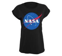 T-Shirt MISTERTEE "MisterTee Damen Ladies NASA Insignia Tee", Damen, Gr. 4XL, schwarz, 100% Baumwolle, bedruckt, normal, Rundhals, Shirts T-Shirt (56596224-4XL) schwarz