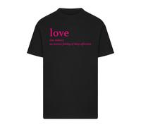 T-Shirt MISTERTEE "MisterTee Damen Love Definition T-Shirt Round Neck", Damen, Gr. L, schwarz, 100% Baumwolle, bedruckt, normal, Rundhals, Shirts T-Shirt (22244151-L) schwarz