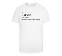T-Shirt MISTERTEE "MisterTee Damen Love Definition T-Shirt Round Neck", Damen, Gr. L, weiß, 100% Baumwolle, bedruckt, normal, Rundhals, Shirts T-Shirt (58338208-L) weiß