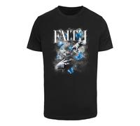 T-Shirt MISTERTEE "MisterTee Faith Butterfly Tee", Damen, Gr. L, schwarz, 100% Baumwolle, bedruckt, normal, Rundhals, Shirts T-Shirt (41858142-L) schwarz