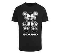 T-Shirt MISTERTEE "MisterTee Feel The Sound Chrome Bear Tee", Jungen, Gr. M, schwarz, 100% Baumwolle, bedruckt, normal, Rundhals, Shirts T-Shirt (30749707-M) schwarz
