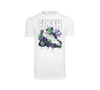 T-Shirt MISTERTEE "MisterTee Fresh Like That Tee", Jungen, Gr. XS, weiß, 100% Baumwolle, bedruckt, normal, Rundhals, Shirts T-Shirt (93720429-XS) weiß