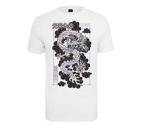T-Shirt MISTERTEE "MisterTee Glory Dragon Tee", Herren, Gr. S, weiß, 100% Baumwolle, bedruckt, normal, Rundhals, Shirts T-Shirt (61389000-S) weiß