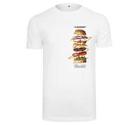 Mister Tee Herren T-Shirt A Burger Tee – Fotoprint, 100% Baumwolle – Weiß, Größe 5XL