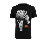 T-Shirt MISTERTEE "MisterTee Herren Ballin Hands Tee", Damen, Gr. S, schwarz, 100% Baumwolle, unifarben, normal, Rundhals, Shirts T-Shirt (51246941-S) schwarz