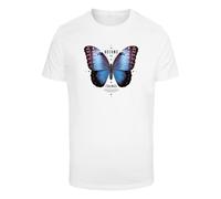 Mister Tee Herren T-Shirt Become the Change Butterfly Motiv-Print Weiß Größe S