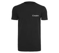 T-Shirt MISTERTEE "MisterTee Herren Compton EMB Tee", Herren, Gr. L, schwarz, 100% Baumwolle, normal, Rundhals, Shirts T-Shirt (18658344-L)