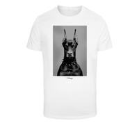 T-Shirt MISTERTEE "MisterTee Herren Dawg Tee", Herren, Gr. L, weiß, 100% Baumwolle, bedruckt, normal, Rundhals, Shirts T-Shirt (64060552-L) weiß