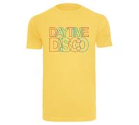 T-Shirt MISTERTEE "MisterTee Herren Daytime Disco Tee", Jungen, Gr. S, gelb (taxigelb), 100% Baumwolle, unifarben, normal, Rundhals, Shirts T-Shirt (93124047-S) taxigelb