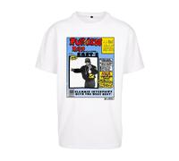 T-Shirt MISTERTEE "MisterTee Herren Eazy-E RAP Magazine Oversize Tee", Damen, Gr. XL, weiß, 100% Baumwolle, unifarben, oversize, Rundhals, Shirts T-Shirt (19209715-XL) weiß