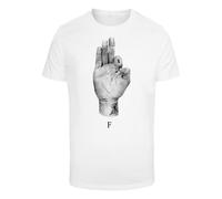 T-Shirt MISTERTEE "MisterTee Herren FMS Sign Tee", Jungen, Gr. L, weiß, 100% Baumwolle, bedruckt, normal, Rundhals, Shirts T-Shirt (54874064-L) weiß