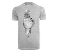 T-Shirt MISTERTEE "MisterTee Herren FMS Sign Tee", Jungen, Gr. S, erdgrau, 100% Baumwolle, bedruckt, normal, Rundhals, Shirts T-Shirt (90180644-S) erdgrau