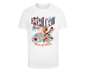 T-Shirt MISTERTEE "MisterTee Herren Fresh Cash Tee", Herren, Gr. XXL, weiß, 100% Baumwolle, bedruckt, normal, Rundhals, Shirts T-Shirt (20337325-XXL) weiß