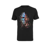 T-Shirt MISTERTEE "MisterTee Herren Half Face Tee", Jungen, Gr. XS, schwarz, 100% Baumwolle, unifarben, normal, Rundhals, Shirts T-Shirt (99557920-XS) schwarz