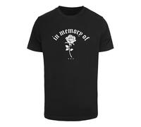 T-Shirt MISTERTEE "MisterTee Herren In Memory Of… Tee", Damen, Gr. M, schwarz, 100% Baumwolle, bedruckt, normal, Rundhals, Shirts T-Shirt (21528458-M) schwarz