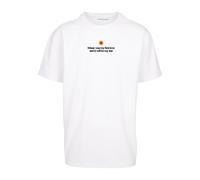 T-Shirt MISTERTEE "MisterTee Herren K-Pop Heavy Oversize Tee", Damen, Gr. XS, weiß, 100% Baumwolle, unifarben, oversize, U-Boot-Ausschnitt, Shirts T-Shirt (76459149-XS) weiß