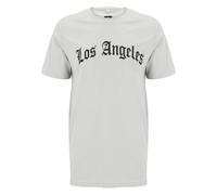 T-Shirt MISTERTEE "MisterTee Herren Los Angeles Wording Tee", Damen, Gr. XL, lightasphalt, 100% Baumwolle, bedruckt, normal, Rundhals, Shirts T-Shirt (73137313-XL) lightasphalt