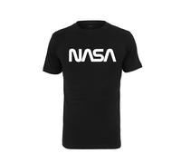 T-Shirt MISTERTEE "MisterTee Herren NASA Worm Tee", Damen, Gr. S, schwarz, 100% Baumwolle, bedruckt, normal, Rundhals, Shirts T-Shirt (89194447-S) schwarz