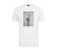 T-Shirt MISTERTEE "MisterTee Herren Peace Sign Tee", Herren, Gr. XXL, weiß, 100% Baumwolle, unifarben, normal, Rundhals, Shirts T-Shirt (75530813-XXL)