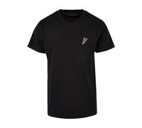 T-Shirt MISTERTEE "MisterTee Herren Pizza Tee EMB", Herren, Gr. XS, schwarz, 100% Baumwolle, bedruckt, normal, Racerback, Shirts T-Shirt (97373737-XS)
