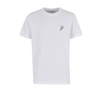 T-Shirt MISTERTEE "MisterTee Herren Pizza Tee EMB", Jungen, Gr. XXL, weiß, 100% Baumwolle, bedruckt, normal, Racerback, Shirts T-Shirt (33805136-XXL) weiß