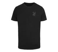 T-Shirt MISTERTEE "MisterTee Herren Skull One Line Tee", Herren, Gr. XXL, schwarz, 100% Baumwolle, unifarben, normal, Rundhals, Shirts T-Shirt (40009743-XXL) schwarz