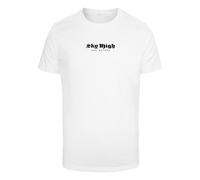 T-Shirt MISTERTEE "MisterTee Herren Sky High Tee", Jungen, Gr. XS, weiß, 100% Baumwolle, bedruckt, normal, Rundhals, Shirts T-Shirt (59035656-XS) weiß