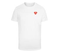 T-Shirt MISTERTEE "MisterTee Herren Smiley Drip Tee", Herren, Gr. XXL, weiß, 100% Baumwolle, bedruckt, normal, Rundhals, Shirts T-Shirt (23569450-XXL) weiß
