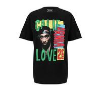 T-Shirt MISTERTEE "MisterTee Herren Tupac California Love Retro Oversize Tee", Damen, Gr. S, schwarz, 100% Baumwolle, unifarben, oversize, Rundhals, Shirts T-Shirt (83374857-S) schwarz