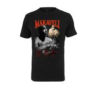 T-Shirt MISTERTEE "MisterTee Herren Tupac Makaveli Tee", Damen, Gr. S, schwarz, 100% Baumwolle, unifarben, normal, Rundhals, Shirts T-Shirt (89842611-S) schwarz