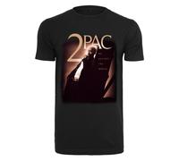 T-Shirt MISTERTEE "MisterTee Herren Tupac Me Against The World Cover Tee", Damen, Gr. S, schwarz, 100% Baumwolle, unifarben, normal, Rundhals, Shirts T-Shirt (21726557-S) schwarz