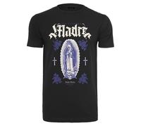 T-Shirt MISTERTEE "MisterTee Herren Viva Nuestra Madre Tee", Jungen, Gr. XL, schwarz, 100% Baumwolle, unifarben, normal, Rundhals, Shirts T-Shirt (25080312-XL) schwarz