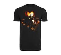 T-Shirt MISTERTEE "MisterTee Herren Wu-Wear Masks Tee", Damen, Gr. S, schwarz, 100% Baumwolle, unifarben, normal, Rundhals, Shirts T-Shirt (23232808-S) schwarz