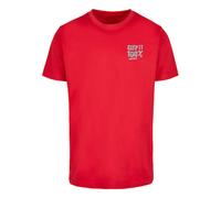 T-Shirt MISTERTEE "MisterTee Keep It 100% Tee", Jungen, Gr. S, cityrot, 100% Baumwolle, bedruckt, normal, Rundhals, Shirts T-Shirt (40347508-S) cityrot