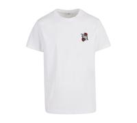 T-Shirt MISTERTEE "MisterTee LA Roses EMB Tee", Jungen, Gr. L, weiß, 100% Baumwolle, bedruckt, normal, Rundhals, Shirts T-Shirt (71829033-L) weiß