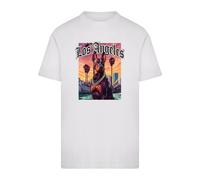 T-Shirt MISTERTEE "MisterTee Los Angeles Dog Tee", Herren, Gr. L, weiß, 100% Baumwolle, bedruckt, normal, Rundhals, Shirts T-Shirt (56156812-L) weiß