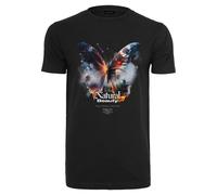 T-Shirt MISTERTEE "MisterTee Natural Beauty Butterfly Tee", Damen, Gr. S, schwarz, 100% Baumwolle, bedruckt, normal, Rundhals, Shirts T-Shirt (82091355-S) schwarz
