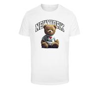 T-Shirt MISTERTEE "MisterTee New York College Bear Tee", Jungen, Gr. XL, weiß, 100% Baumwolle, bedruckt, normal, Rundhals, Shirts T-Shirt (37144751-XL) weiß