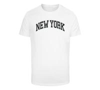 T-Shirt MISTERTEE "MisterTee NY Wording Tee", Damen, Gr. L, weiß, 100% Baumwolle, bedruckt, normal, Rundhals, Shirts T-Shirt (78917717-L) weiß
