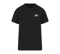 T-Shirt MISTERTEE "MisterTee NYC EMB Tee", Damen, Gr. XXL, schwarz, 100% Baumwolle, normal, Rundhals, Shirts T-Shirt (74065327-XXL) schwarz
