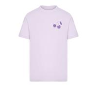 T-Shirt MISTERTEE "MisterTee Paradise Cherries Tee", Herren, Gr. M, lila, 100% Baumwolle, bedruckt, normal, Rundhals, Shirts T-Shirt (22698440-M) lila