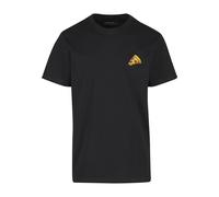 T-Shirt MISTERTEE "MisterTee Pizza EMB Tee", Jungen, Gr. XS, schwarz, 100% Baumwolle, bedruckt, normal, Rundhals, Shirts T-Shirt (53279142-XS) schwarz