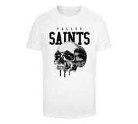 T-Shirt MISTERTEE "MisterTee Saints Skull Tee", Herren, Gr. M, weiß, 100% Baumwolle, bedruckt, normal, Rundhals, Shirts T-Shirt (73933940-M) weiß