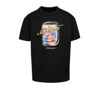 T-Shirt MISTERTEE "MisterTee Sip&Fly Heavy Oversize Tee", Herren, Gr. L, schwarz, 100% Baumwolle, bedruckt, oversize, Rundhals, Shirts T-Shirt (98064325-L)